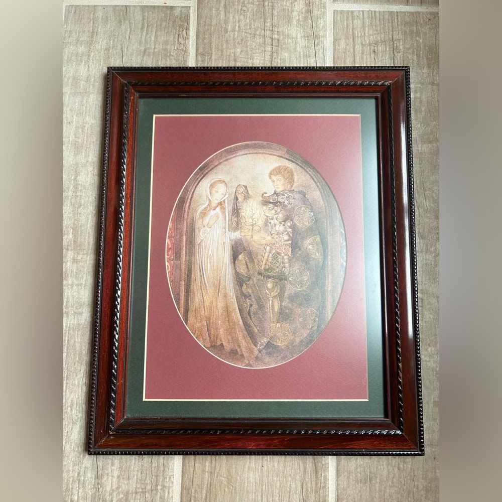 SULAMITH WULFING 1980’s “Oracle Of Lovers” Knight And Princess FRAMED  ART